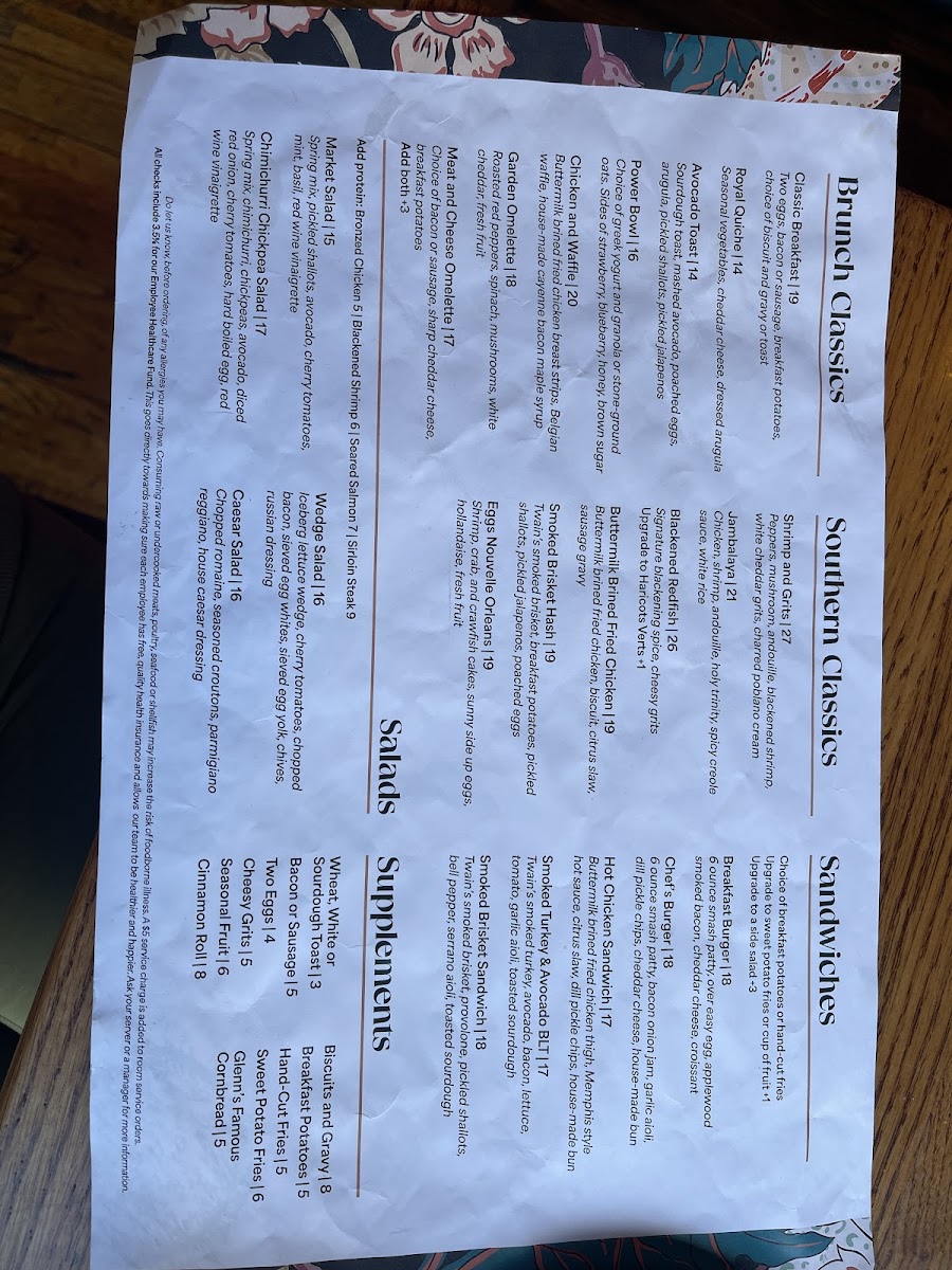 Menu - Glenn's Cafe photo 2